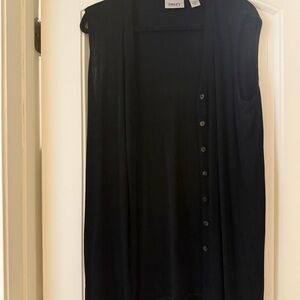 Vtg Chico's Black Sleeveless Vest